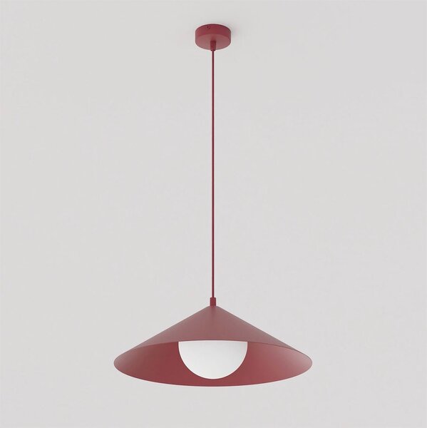 Závěsné svítidlo MONO 1M – vínové, opálové sklo, 1× E14, šířka 40 cm