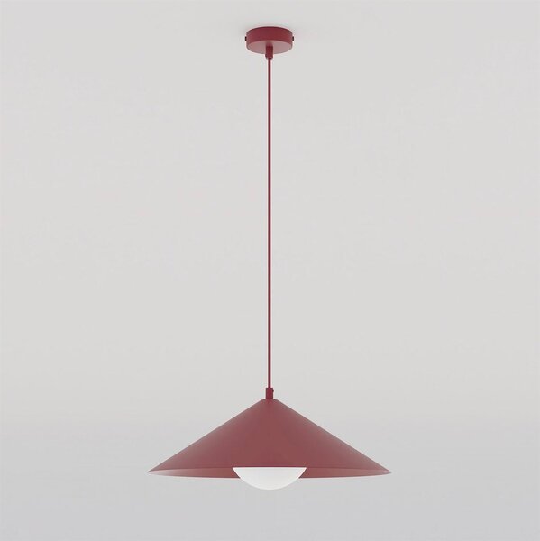 Závěsné svítidlo MONO 1M – vínové, opálové sklo, 1× E14, šířka 40 cm