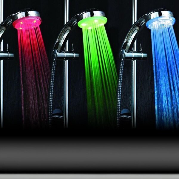 4Leaders Barevná svítící LED sprchová hlavice dle teploty vody 21 cm