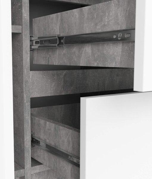 Ak furniture Komoda Girgo 100 cm beton/bílá