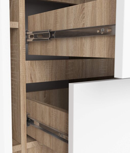 Ak furniture Komoda Girgo 101 cm dub sonoma/bílá