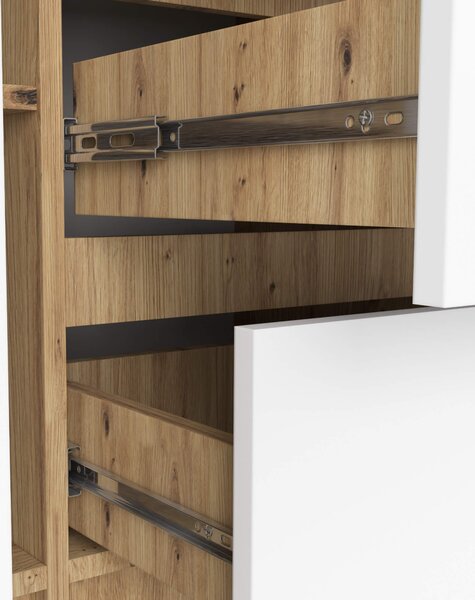 Ak furniture Komoda Girgo 100 cm dub artisan/bílá