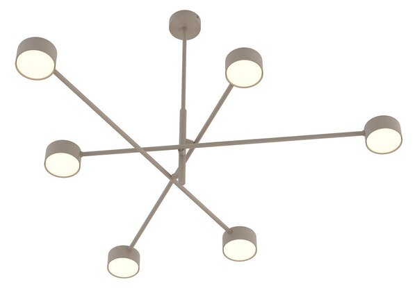 Stropní svítidlo NATSU 6 – moka, 6× GX53, šířka 84 cm