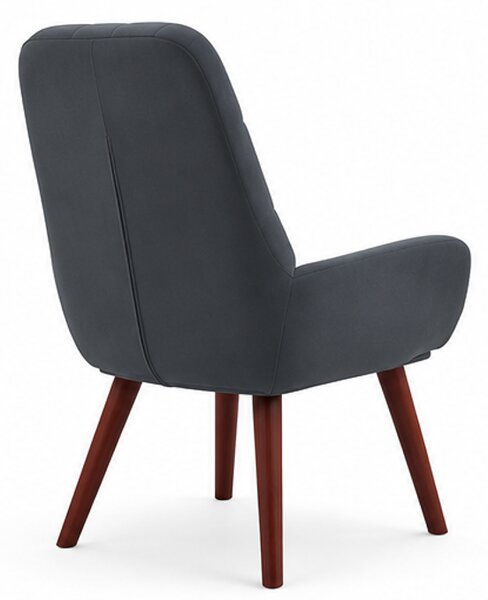 Relaxační křeslo, odpočinkové, dřevo/kov/textil, 96x69x78 cm, nohy tmavé/tmavě šedá, Dekorino KR20260046