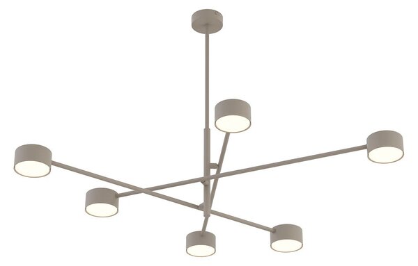 Stropní svítidlo NATSU 6 – moka, 6× GX53, šířka 84 cm