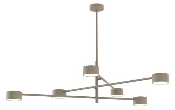 Stropní svítidlo NATSU 6 – moka, 6× GX53, šířka 84 cm