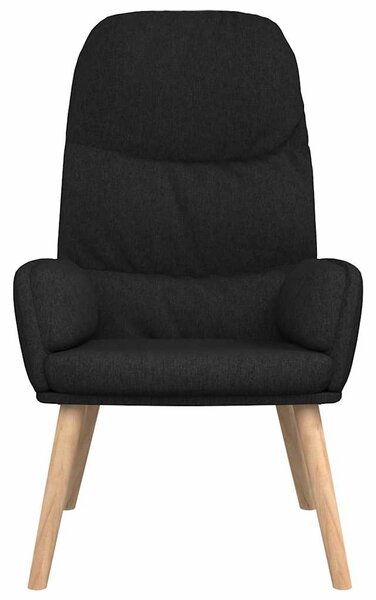 Relaxační křeslo se stoličkou černé textil 3097348