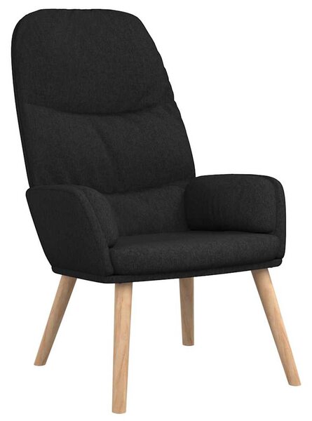 Relaxační křeslo se stoličkou černé textil 3097348