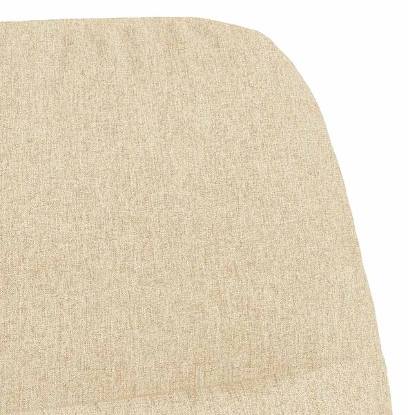 Houpací křeslo se stoličkou krémově bílé textil 3097403