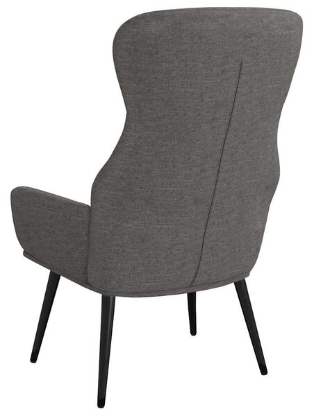 Relaxační křeslo se stoličkou světle šedé textil 3097429