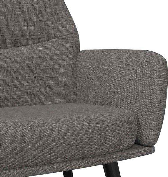 Relaxační křeslo se stoličkou světle šedé textil 3097429