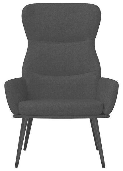 Relaxační křeslo se stoličkou černé textil 3097435