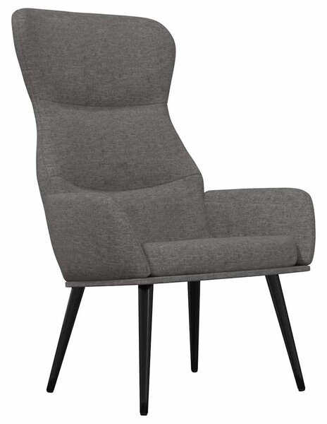 Relaxační křeslo se stoličkou světle šedé textil 3097429