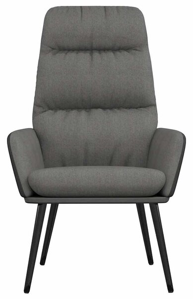 Relaxační křeslo světle šedé textil 341119