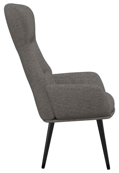 Relaxační křeslo se stoličkou světle šedé textil 3097429