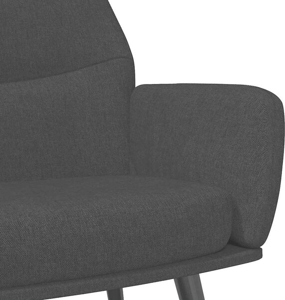 Relaxační křeslo se stoličkou černé textil 3097435