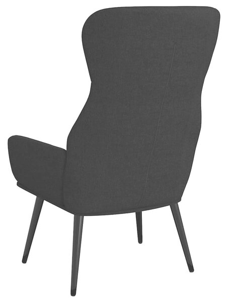 Relaxační křeslo se stoličkou černé textil 3097435