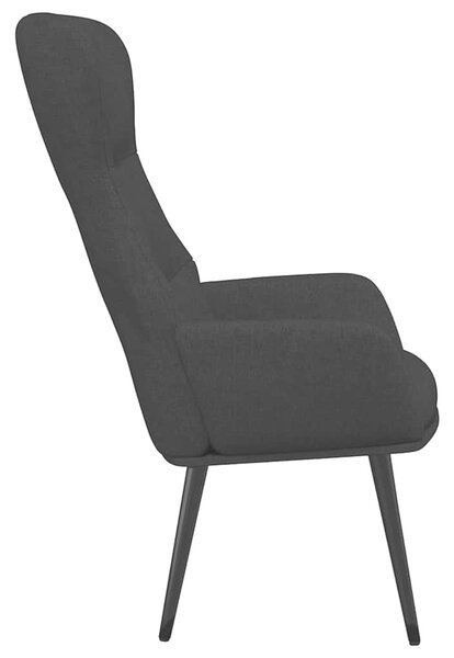 Relaxační křeslo se stoličkou černé textil 3097435