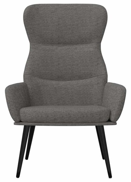 Relaxační křeslo se stoličkou světle šedé textil 3097429