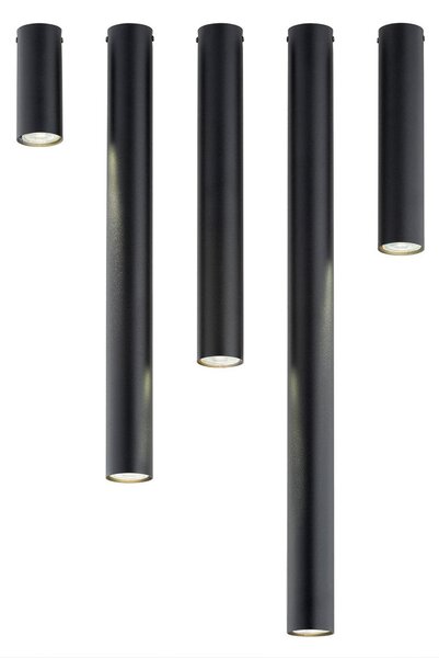 Stropní svítidlo TECNO 1M – černé, 1× GU10, šířka 6 cm