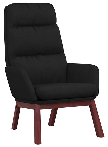 Relaxační křeslo se stoličkou černé textil 3097569
