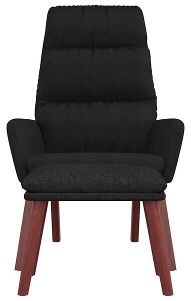 Relaxační křeslo se stoličkou černé textil 3097569