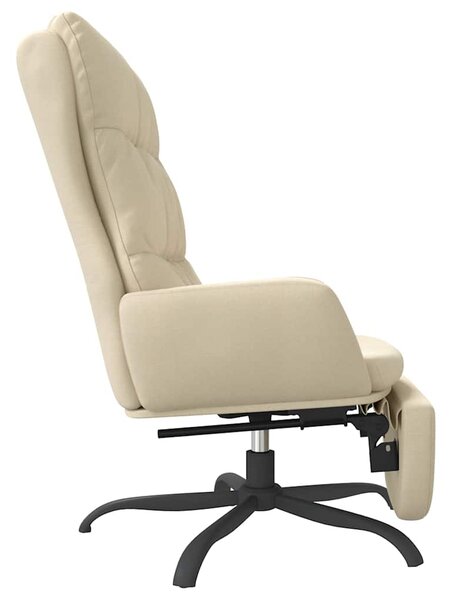 Relaxační křeslo s podnožkou krémové textil 3097596