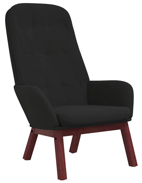 Relaxační křeslo s podnožkou černé samet 3097662