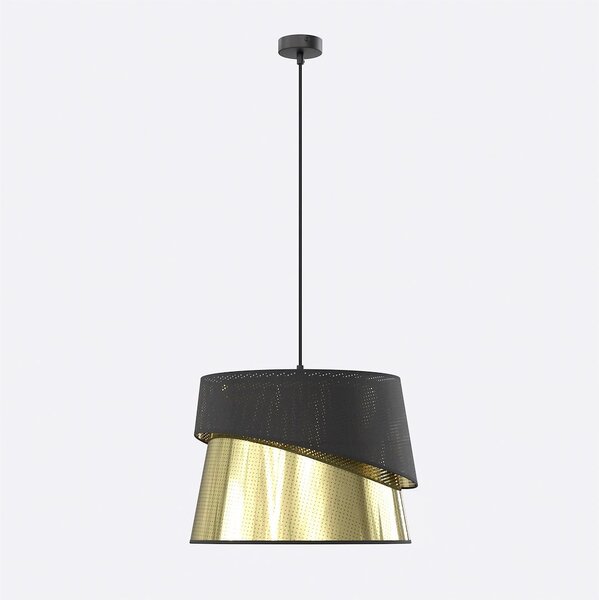 Závěsné svítidlo CANVA 1 – černé / zlaté, 1× E27, šířka 40 cm