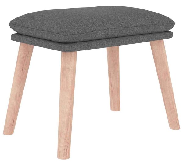 Houpací křeslo s podnožkou světle šedé textil 3097704