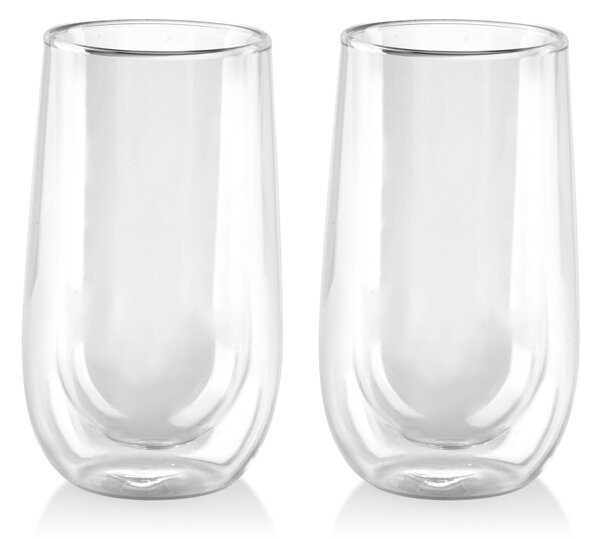 Allesken Sada 2 ks skleněných hrnků PETER EASY 400 ml čirá