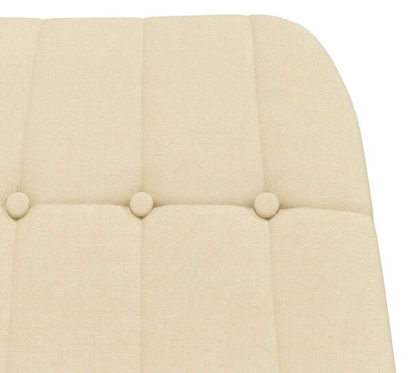 Houpací křeslo s podnožkou krémové textil 3097706