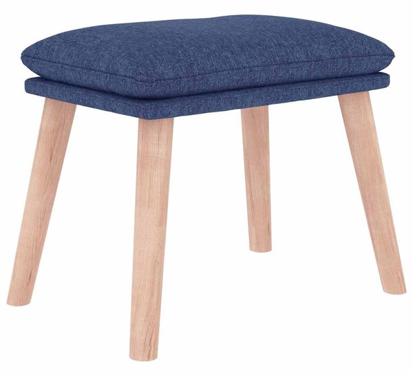 Houpací křeslo s podnožkou modré textil 3097708