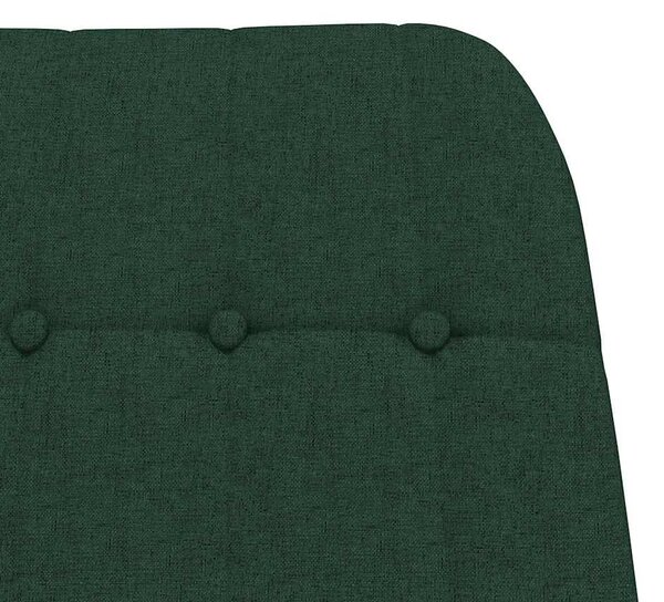 Houpací křeslo s podnožkou tmavě zelené textil 3097709