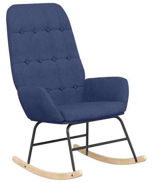 Houpací křeslo s podnožkou modré textil 3097708