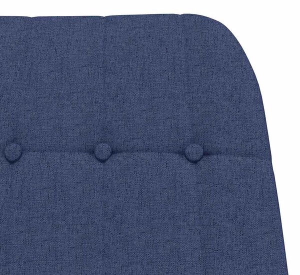 Houpací křeslo s podnožkou modré textil 3097708