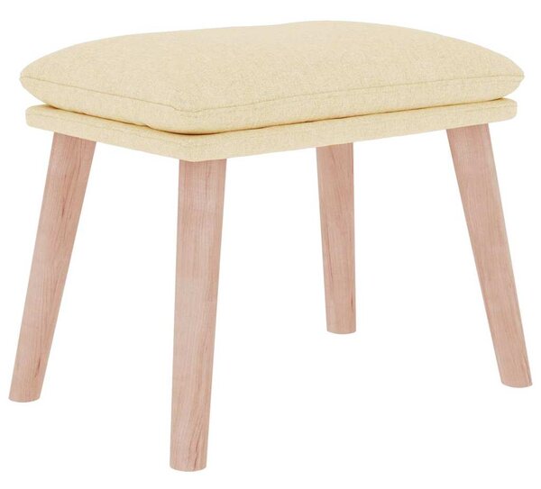 Houpací křeslo s podnožkou krémové textil 3097706