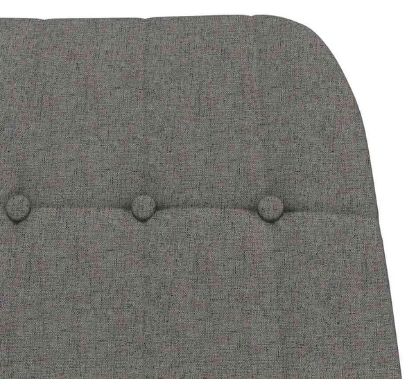 Houpací křeslo s podnožkou světle šedé textil 3097704
