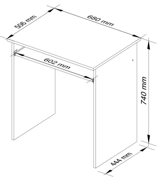 Ak furniture Psací stůl Star volně stojící dub sonoma