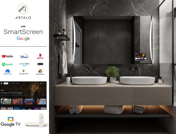 Zrcadlo do koupelny s LED osvětlením M15