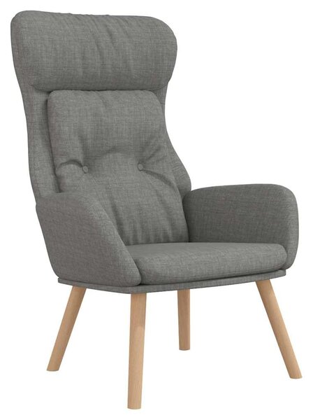 Relaxační křeslo s podnožkou světle šedé textil 3097750