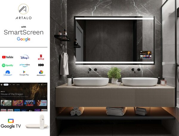Zrcadlo do koupelny s LED osvětlením M11