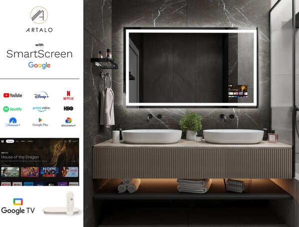 Zrcadlo do koupelny s LED osvětlením M7