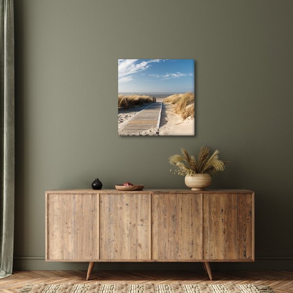 Obraz - Písečná pláž na ostrově Langeoog, Německo (30x30 cm)