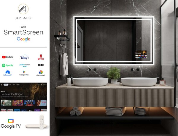 Zrcadlo do koupelny s LED osvětlením M3