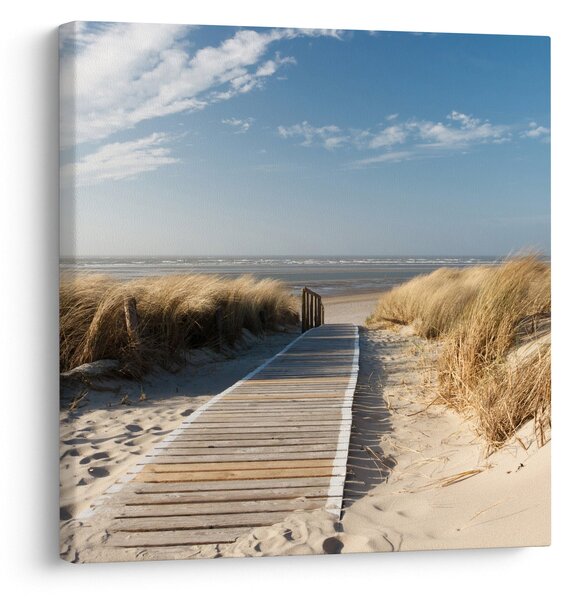 Obraz - Písečná pláž na ostrově Langeoog, Německo (30x30 cm)