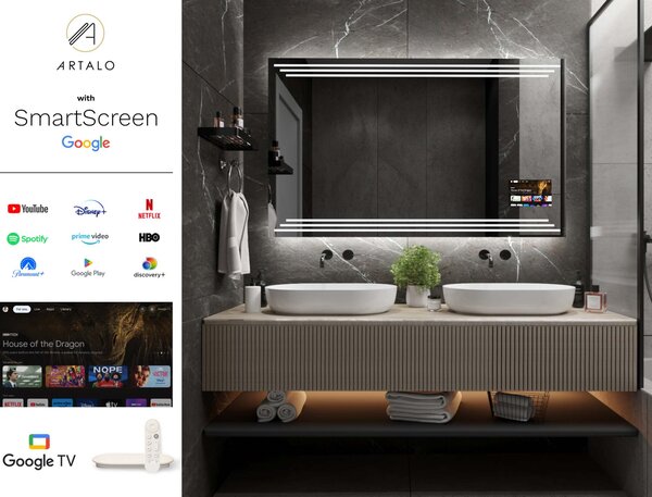 Zrcadlo do koupelny s LED osvětlením M17