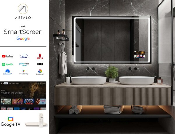 Zrcadlo do koupelny s LED osvětlením M6