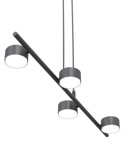 Závěsné svítidlo SORA 4 – černé, 4× GX53, šířka 80 cm
