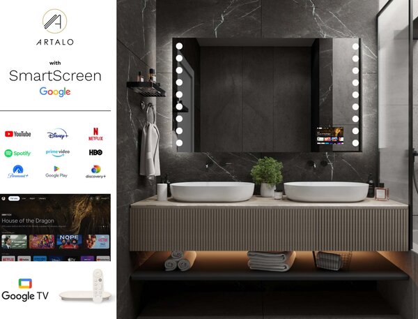 Zrcadlo do koupelny s LED osvětlením M14